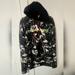 Marcelo Burlon Men's Ortromundo Print Camouflage Hoodie In Beige/green